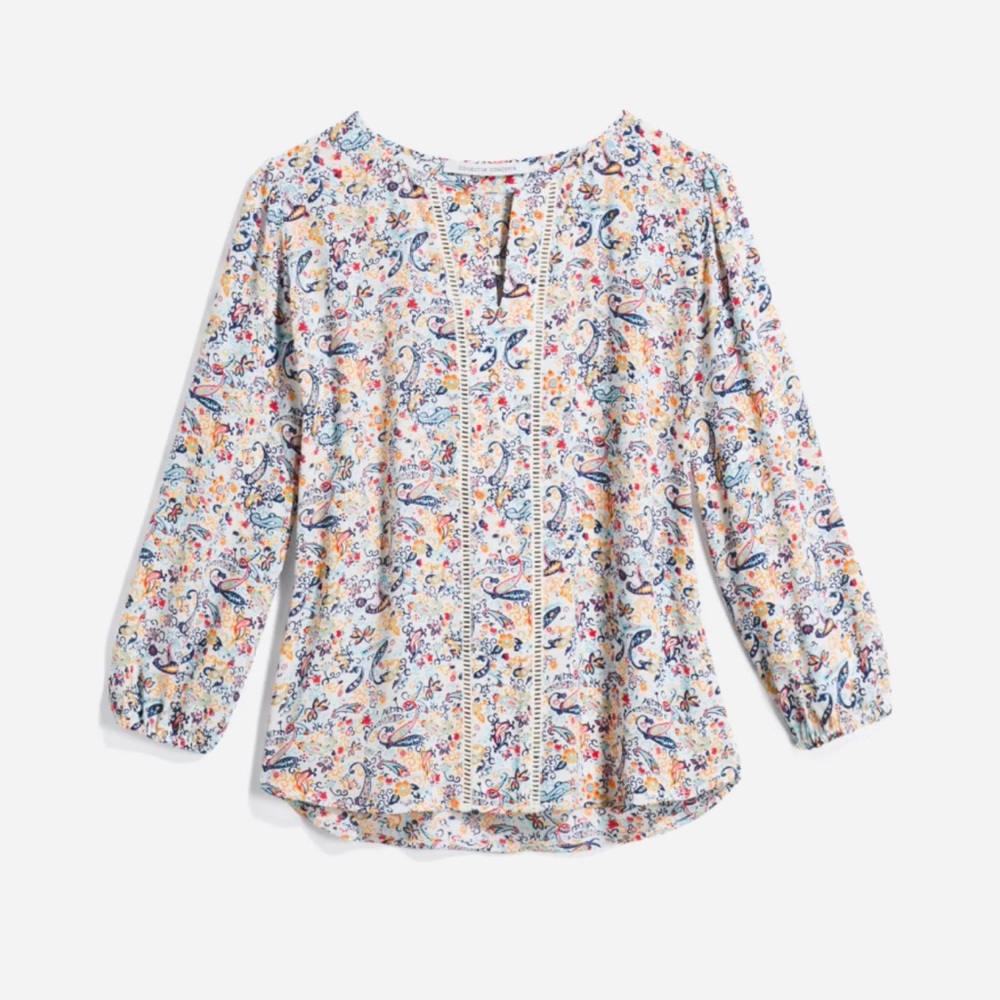 Warner Lattice Detail Blouse- excellent condition- barely worn.
